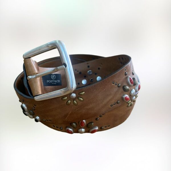 Post&Co cintura borchie colore Cognac