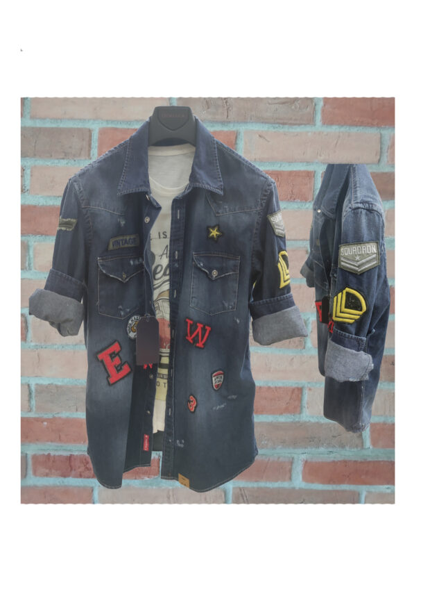 Geremia camicia denim TEXAS PATCH DNM 04
